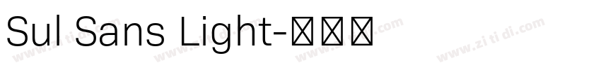 Sul Sans Light字体转换
